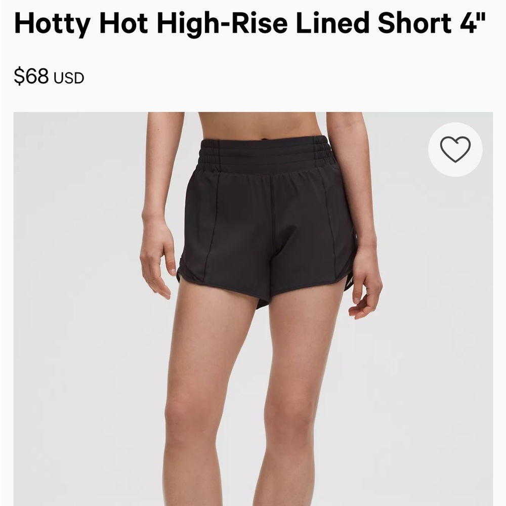 Lululemon black running shorts